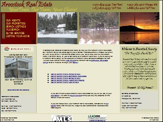 Web site www.aroostookrealestate.com, Aroostook Real Estate