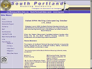 Web site www.spha.net, South Portland Housing Auth